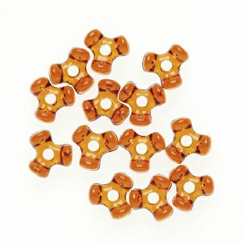 11 mm Acrylic Brown Tri Beads 1,000 Pieces - artcovecrafts.com
