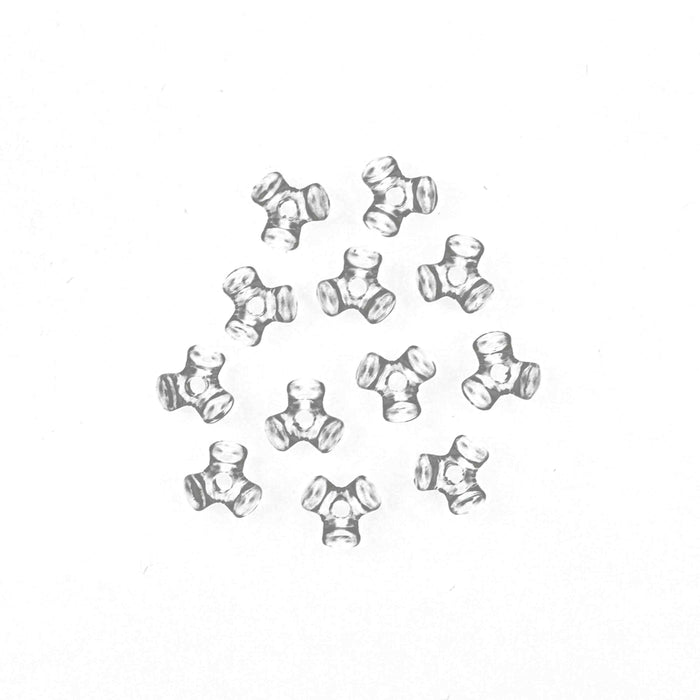 11 mm Acrylic Clear Tri Beads Bulk 1,000 Pieces - artcovecrafts.com