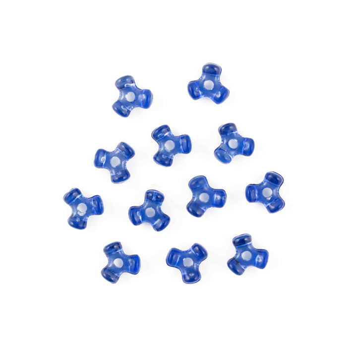 11 mm Acrylic Dark Blue Tri Beads Bulk 1,000 Pieces - artcovecrafts.com