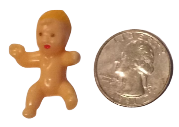 1.25 Inch Mini Small Plastic Baby Babies White Skin 48 Pieces