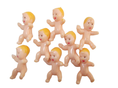 1.25 Inch Mini Small Plastic Baby Babies White Skin 48 Pieces