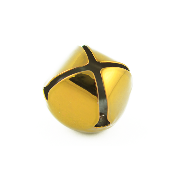 1.5 Inch 36mm Extra Large Giant Jumbo Gold Craft Jingle Bells 2 Pieces - artcovecrafts.com