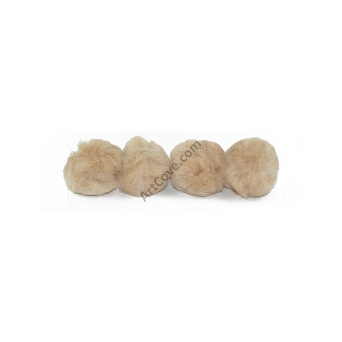 1.5 inch Beige Craft Pom Poms 50 Pieces - artcovecrafts.com