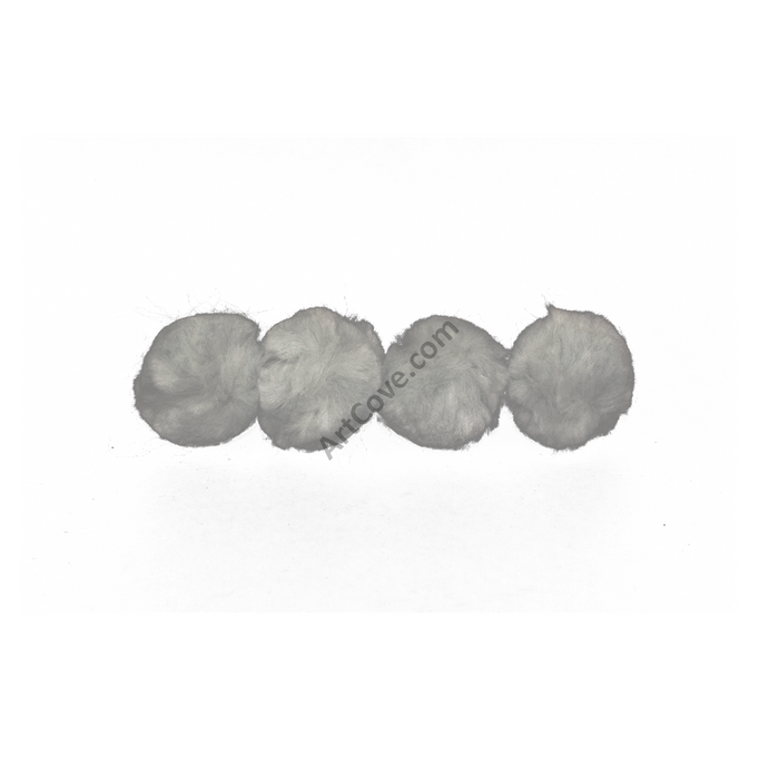 1.5 inch Grey Craft Pom Poms 50 Pieces - artcovecrafts.com