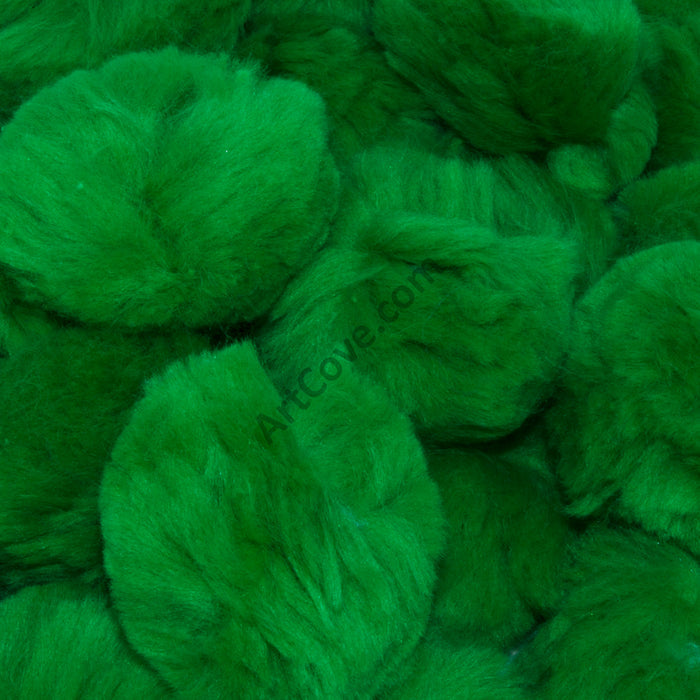 1.5 inch Kelly Green Craft Pom Poms 50 Pieces - artcovecrafts.com