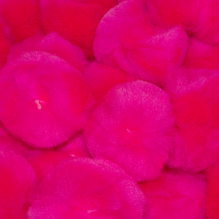 1.5 inch Neon Pink Craft Pom Poms 50 Pieces - artcovecrafts.com