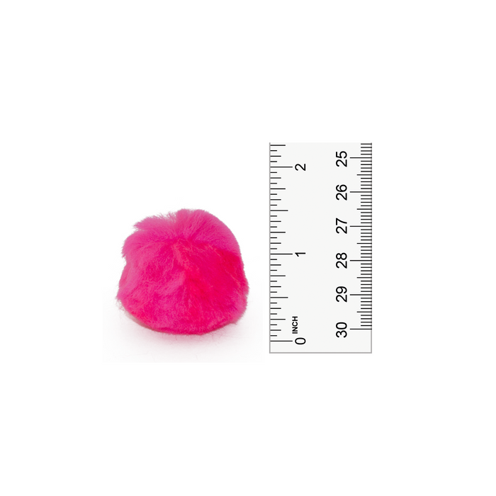 1.5 inch Neon Pink Craft Pom Poms 50 Pieces - artcovecrafts.com