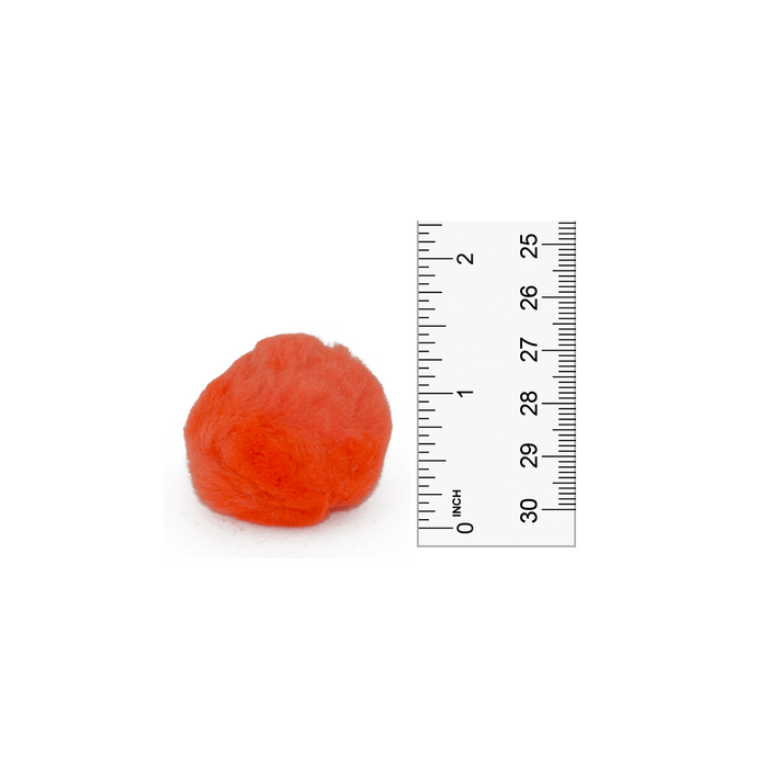 1.5 inch Orange Craft Pom Poms 50 Pieces - artcovecrafts.com