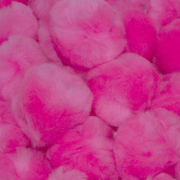 1.5 inch Pink Craft Pom Poms 50 Pieces - artcovecrafts.com