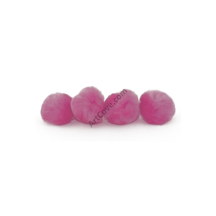 1.5 inch Pink Craft Pom Poms 50 Pieces - artcovecrafts.com
