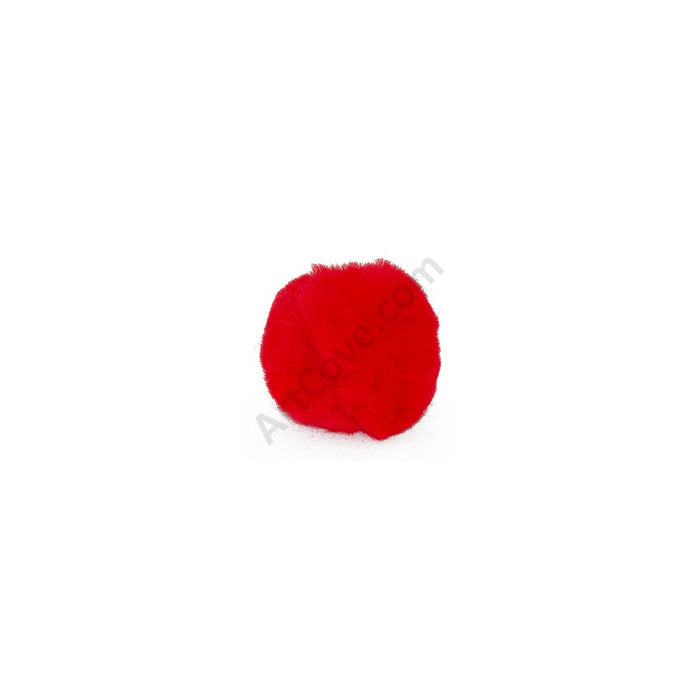 1.5 inch Red Craft Pom Poms 50 Pieces - artcovecrafts.com
