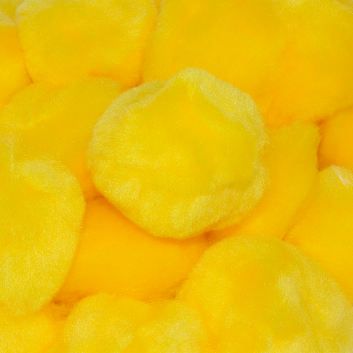1.5 inch Yellow Craft Pom Poms 50 Pieces - artcovecrafts.com