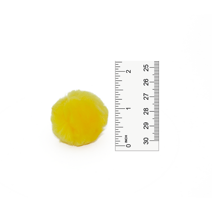 1.5 inch Yellow Craft Pom Poms 50 Pieces - artcovecrafts.com