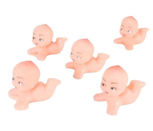 1.75 Inch Mini Kewpie Plastic Dolls