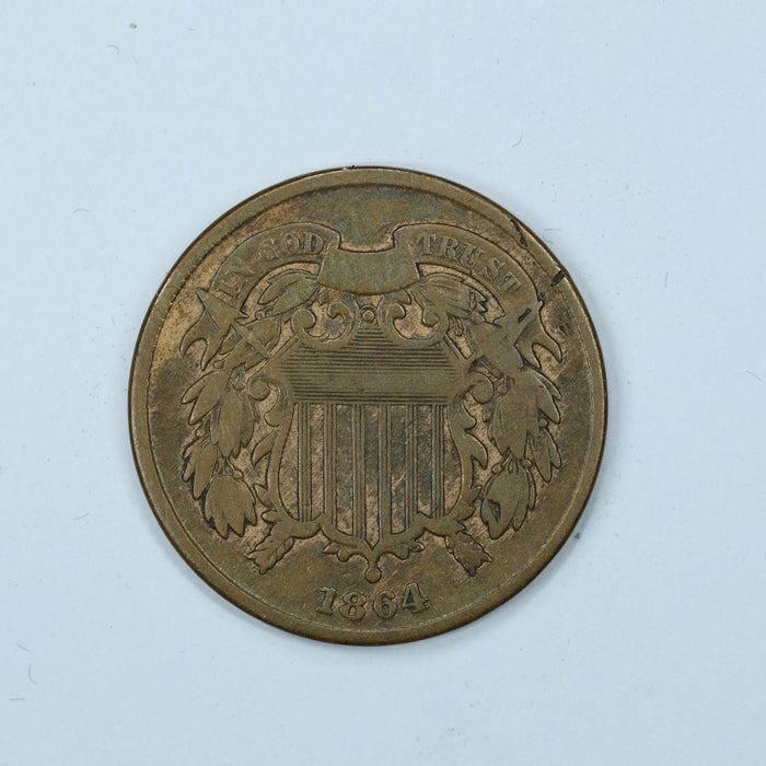 1864 2c Two Cent Piece United States