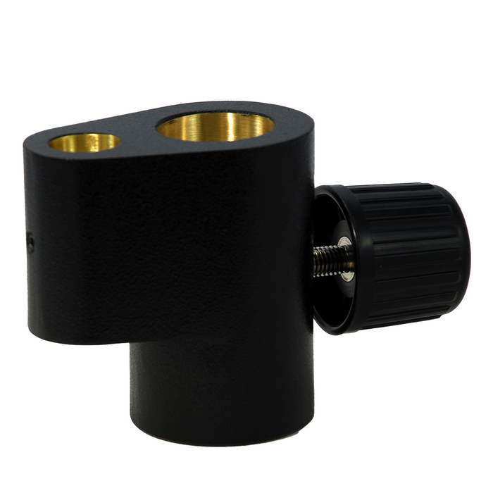 2 Hole Adapter, Post Stand to Flexible Arm, 37.2mm to 22.2mm, SKU SA02081102, three quarter front view