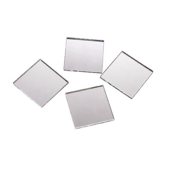 2 Inch Glass Craft Mini Square Mirrors 12 Pieces Square Mosaic Mirror Tiles - artcovecrafts.com