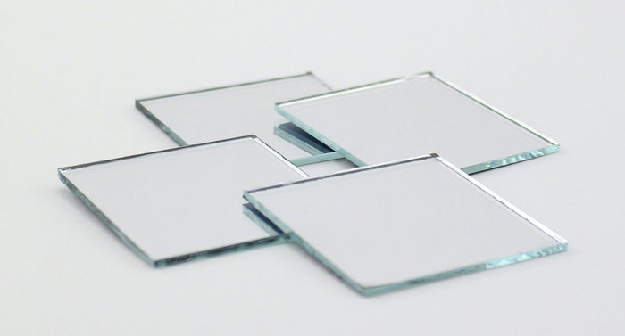 2 Inch Glass Craft Mini Square Mirrors 12 Pieces Square Mosaic Mirror Tiles - artcovecrafts.com