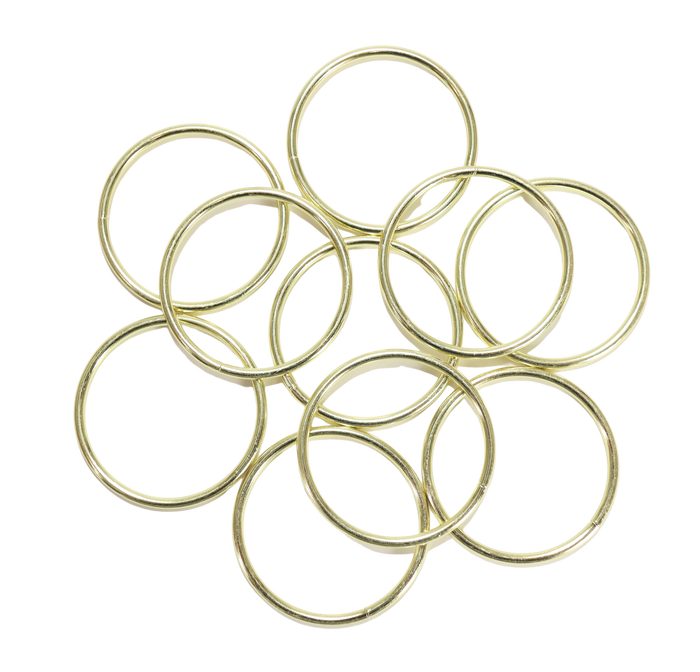 2 Inch Gold Metal Ring Bulk Pack 10 Pieces