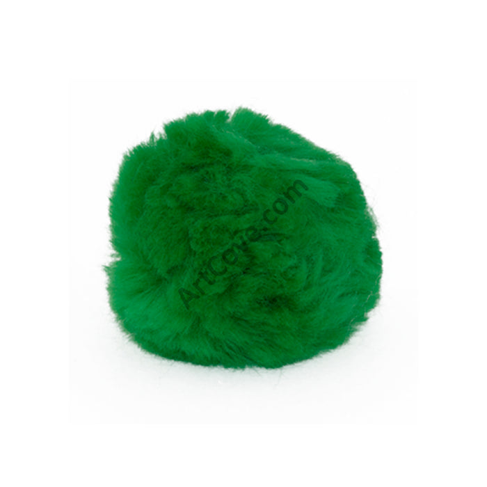 2 Inch Kelly Green Craft Pom Poms 25 Pieces - artcovecrafts.com
