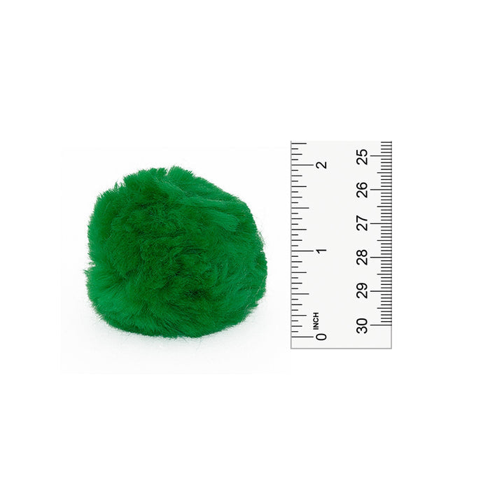 2 Inch Kelly Green Craft Pom Poms 25 Pieces - artcovecrafts.com