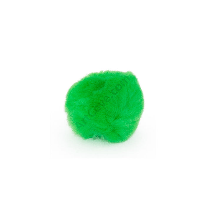 2 Inch Neon Green Craft Pom Poms 25 Pieces - artcovecrafts.com