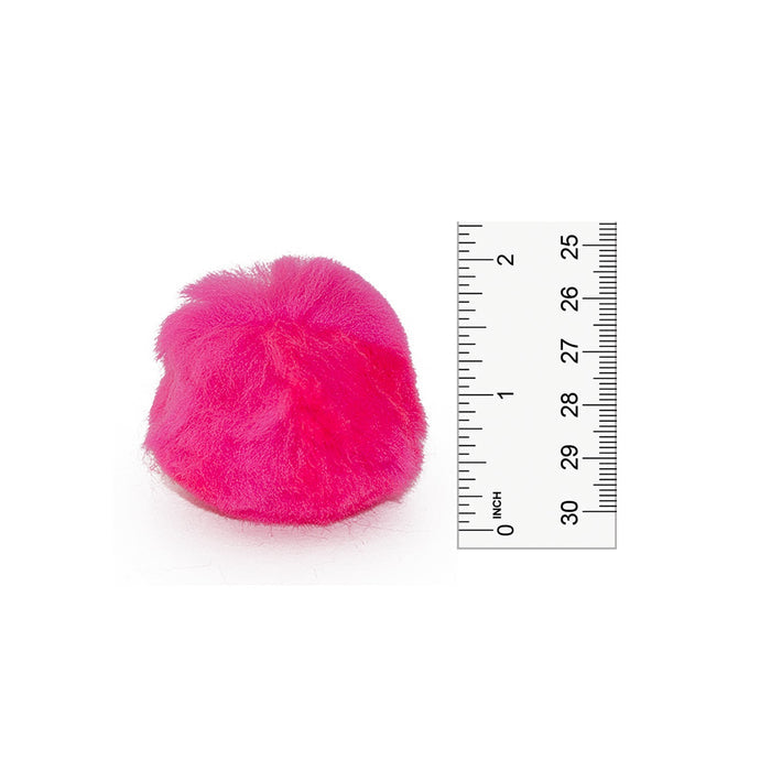 2 Inch Neon Pink Craft Pom Poms 25 Pieces - artcovecrafts.com