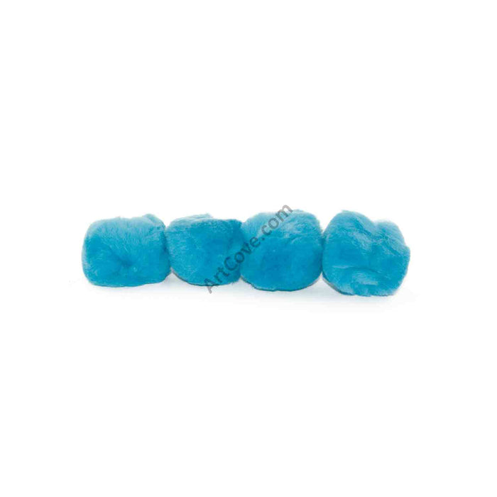 2 Inch Turquoise Craft Pom Poms 25 Pieces - artcovecrafts.com