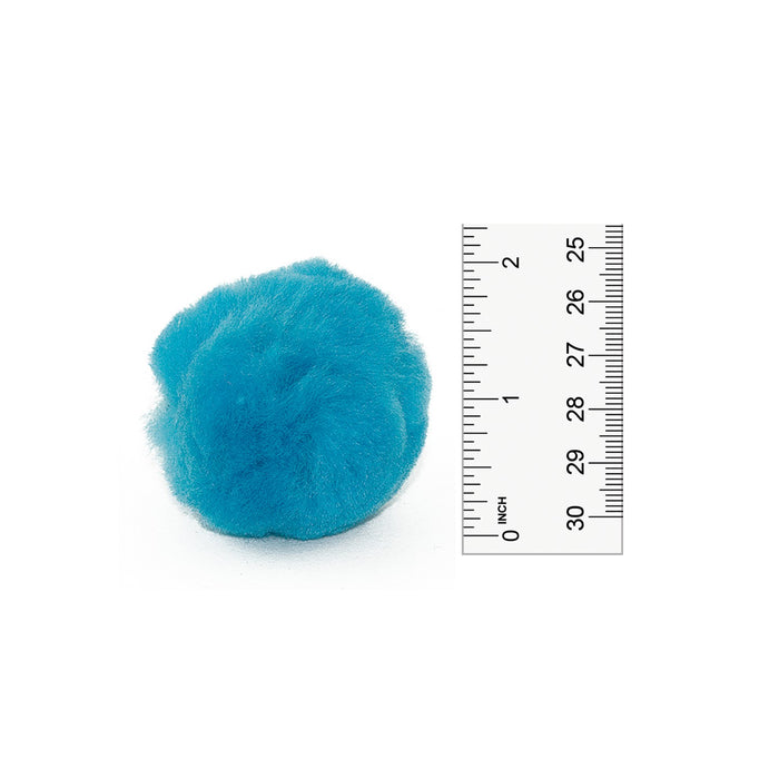2 Inch Turquoise Craft Pom Poms 25 Pieces - artcovecrafts.com