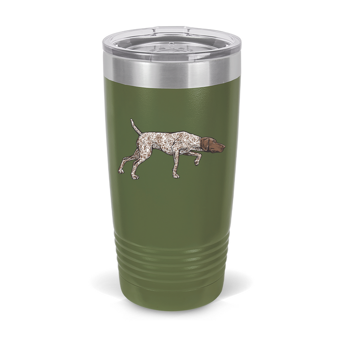 Liver & White Ticked / Olive