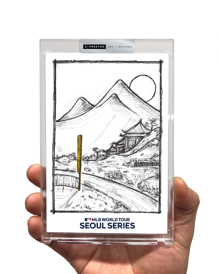 2024 MLB Seoul Series Sketch Art Slab