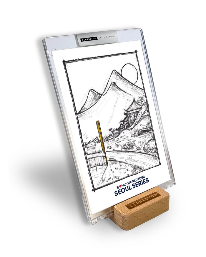 2024 MLB Seoul Series Sketch Art Slab