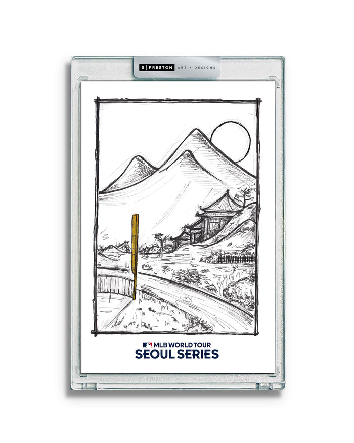 2024 MLB Seoul Series Sketch Art Slab