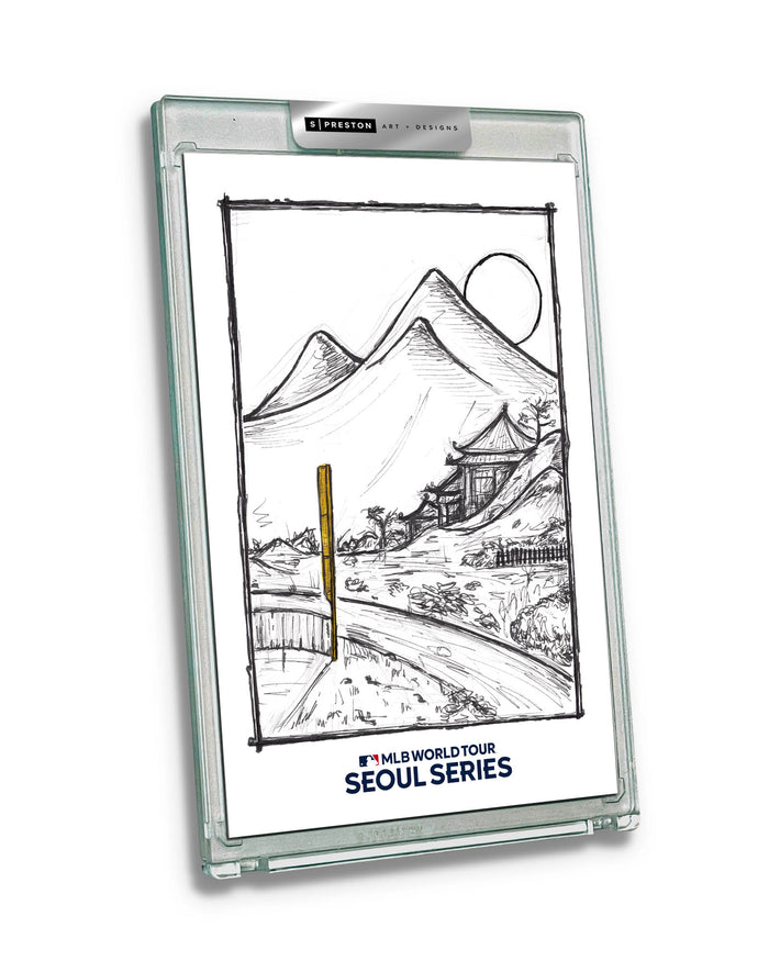 2024 MLB Seoul Series Sketch Art Slab