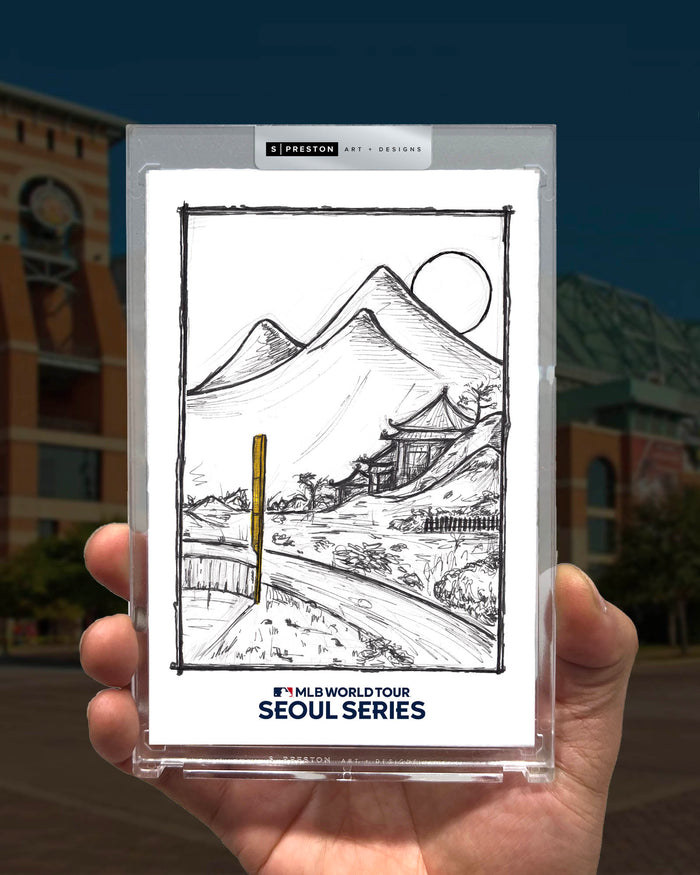 2024 MLB Seoul Series Sketch Art Slab