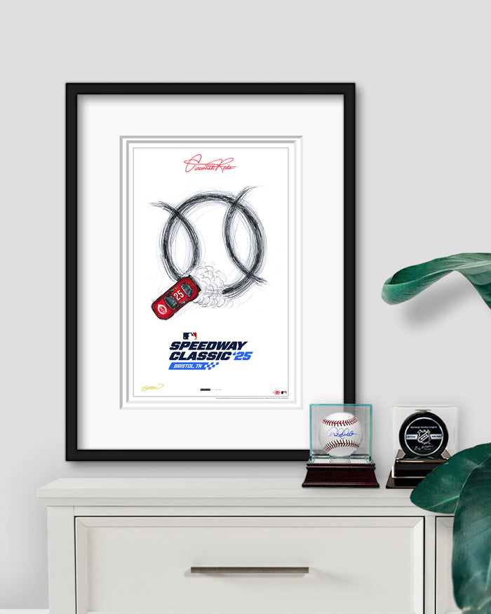 2025 MLB Cincinnati Speedway Classic Sketch Art Print
