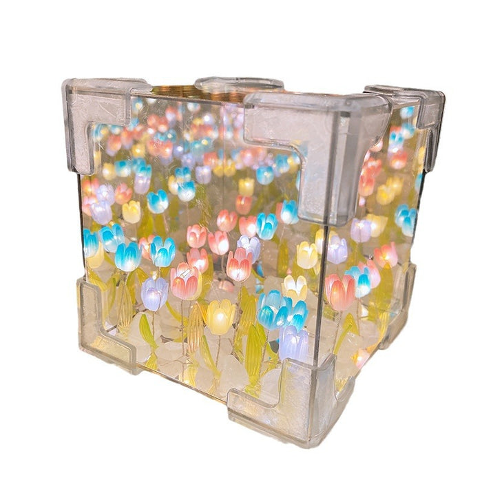 20PCS Tulip Flower Garden Grass Tulip Night Light Handmade DIY For Friends Gifts Tulip Table Lamp 🇨🇳