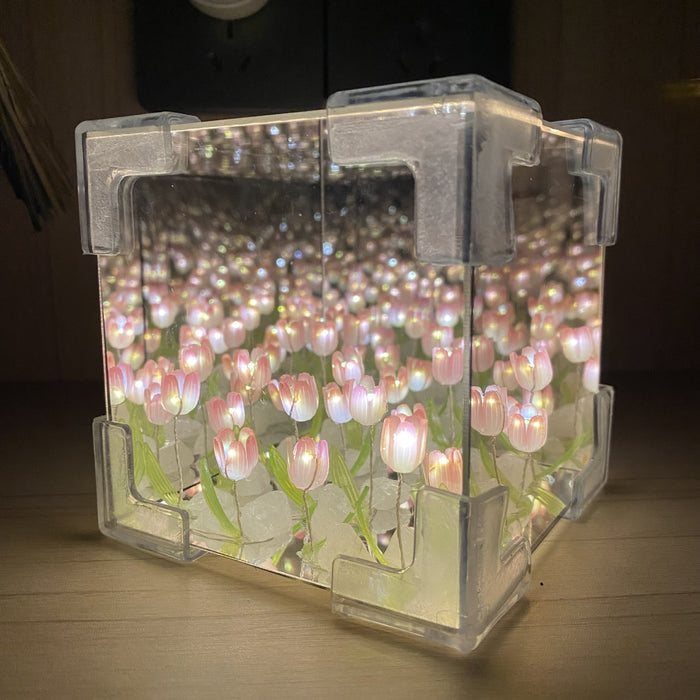20PCS Tulip Flower Garden Grass Tulip Night Light Handmade DIY For Friends Gifts Tulip Table Lamp 🇨🇳