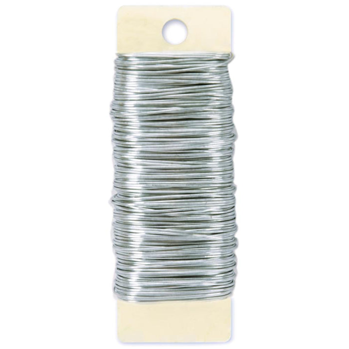 22 Gauge Silver Floral Paddle Wire 1/4 lb