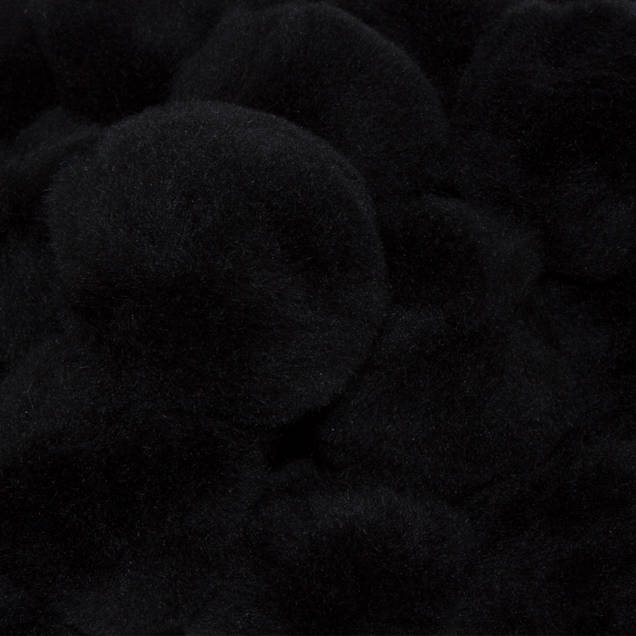 2.5 Inch Black Large Craft Pom Poms  - artcovecrafts.com