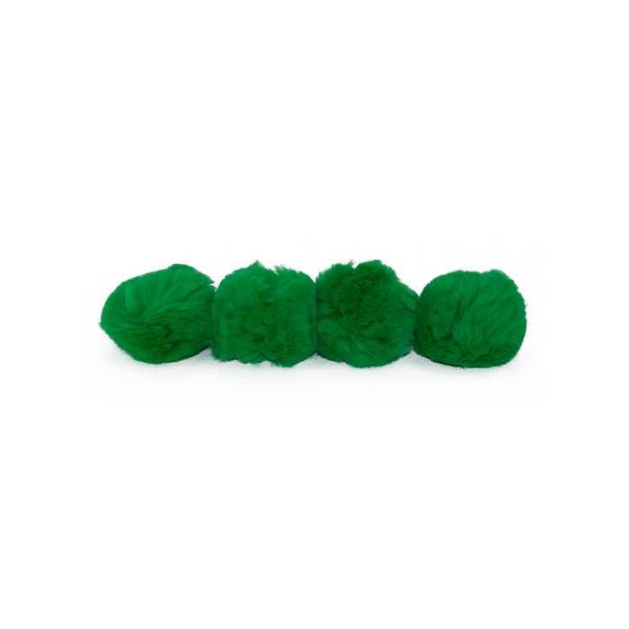 2.5 Inch Kelly Green Large Craft Pom Poms 15 Pieces