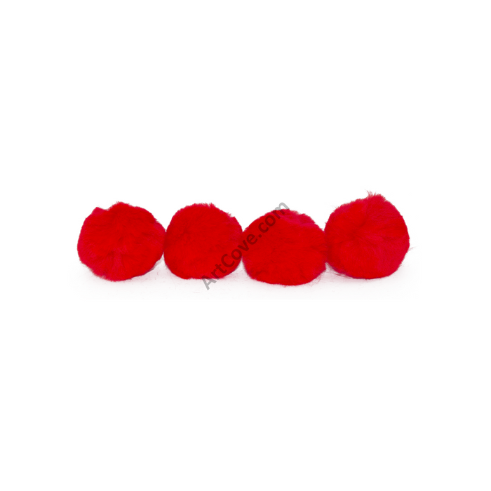 3 Inch Red Large Craft Pom Poms 12 Pieces - artcovecrafts.com