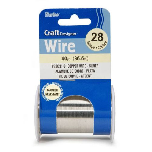 28 Gauge Darice Silver Craft Wire 40 yards