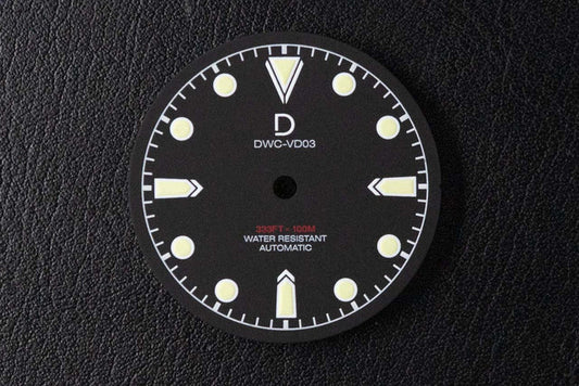 28.5mm DWC VD03 Black Dial with C3 Superlume for TMI NH series