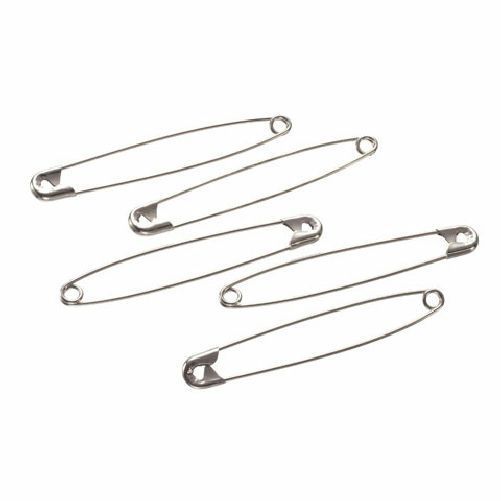 3 Inch Extra Large Big Silver Safety Pins Size 7 - 60 Pieces Premium Quality - artcovecrafts.com