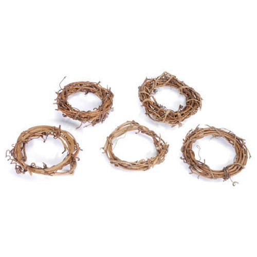3 inch Natural Mini Grapevine Wreaths Bulk 24 Pieces - artcovecrafts.com