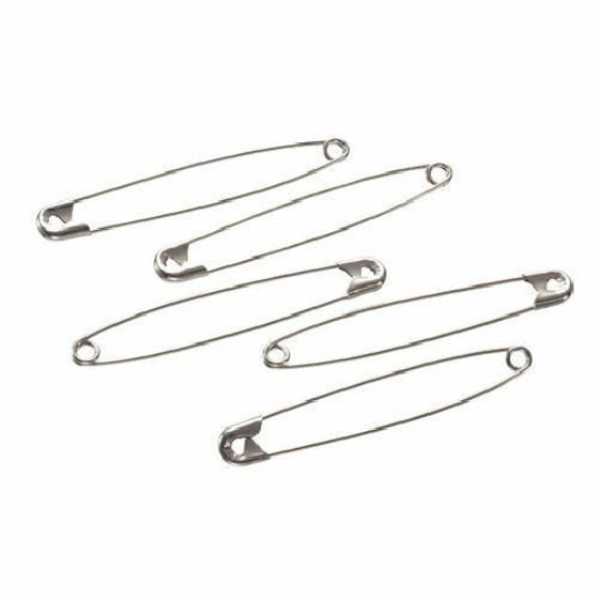 3 inch Silver Large Giant Jumbo Safety Pins Bulk Size 7 - 130 Pieces - artcovecrafts.com