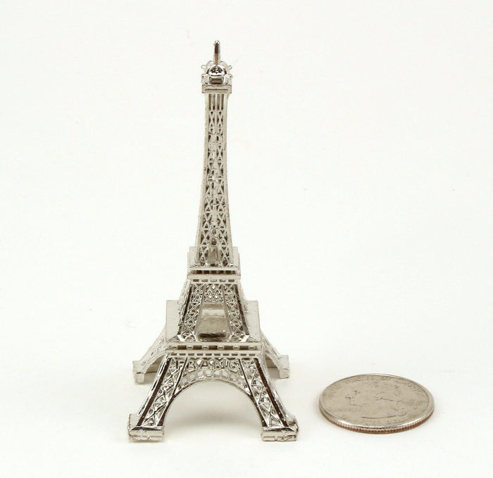 3 inch Silver Mini Eiffel Tower Figurine 1 Piece - artcovecrafts.com