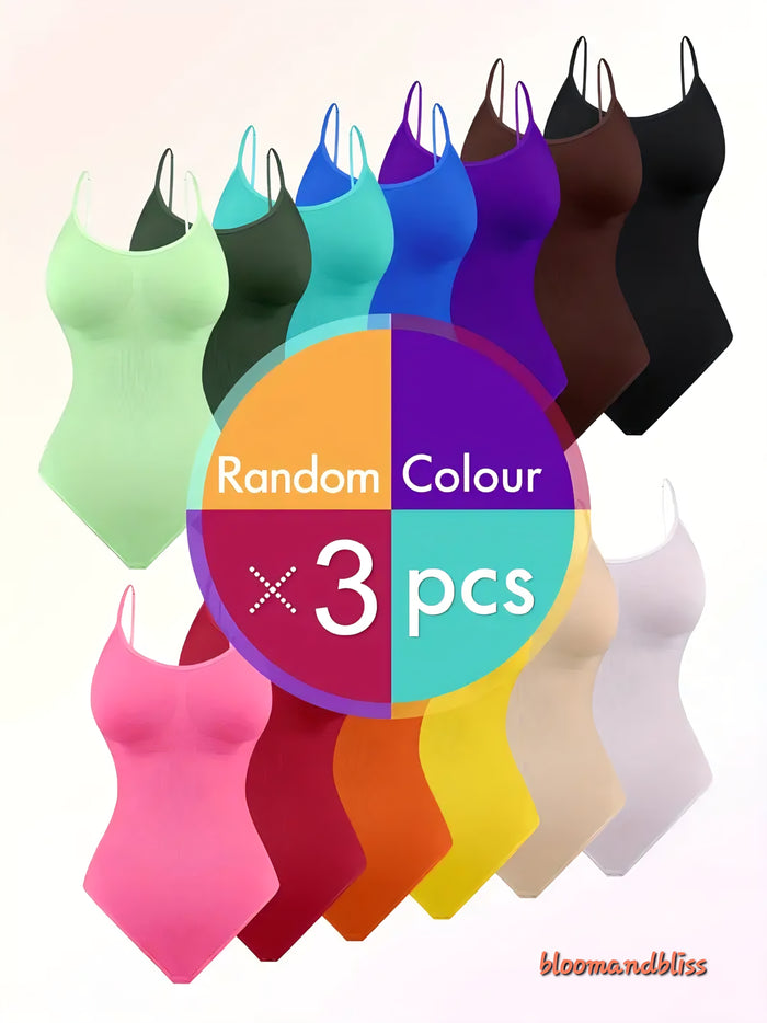 3 Pcs Set random colour women's seamless bodycon with waist clinching and butt lift 🇨🇳