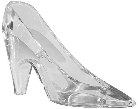 3.5 inch Mini Clear Plastic High Heel Cinderella Slipper